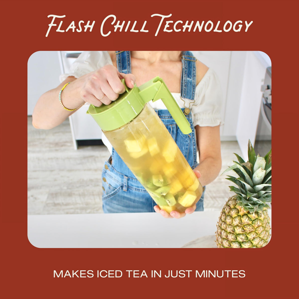 Takeya infuser for loose leaf and bagged tea delivering robust flavor.