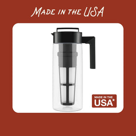 Takeya made in USA logo emphasizing quality craftsmanship and durable construction.