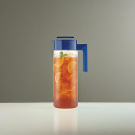 Takeya airtight lid keeps beverages fresh in the fridge.