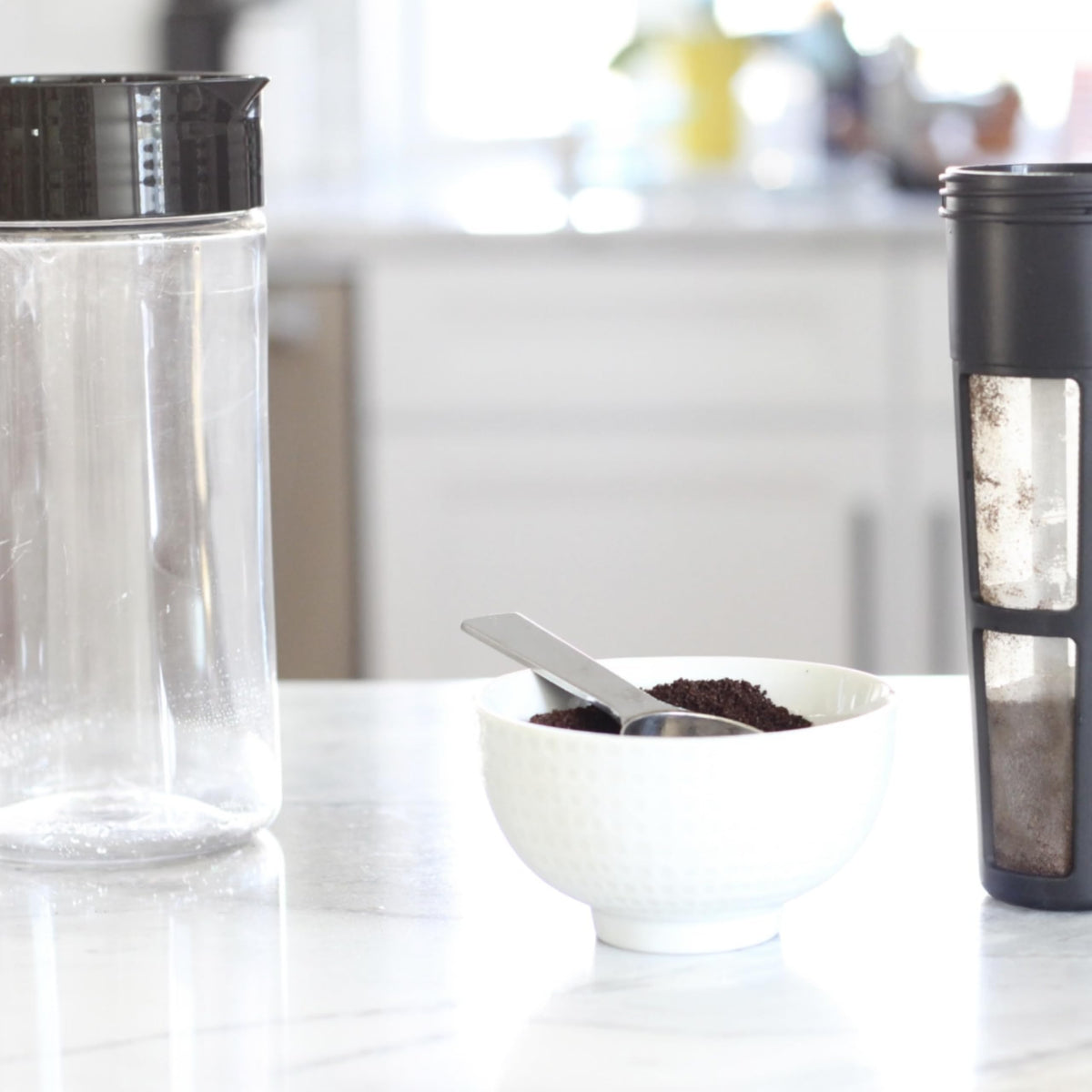 Fine mesh filter system in Takeya pitcher extracts flavor cleanly.