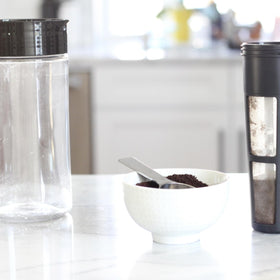 Fine mesh filter system in Takeya pitcher extracts flavor cleanly.