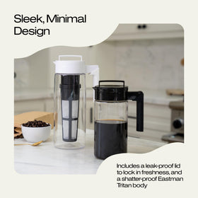Takeya stain- and odor-resistant Tritan for clean brews.