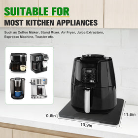 Taladad slider shown under cabinet demonstrates space-saving convenience