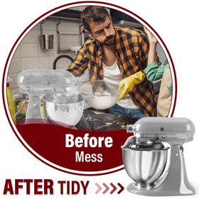 Taladad large angled pour chute simplifies ingredient addition