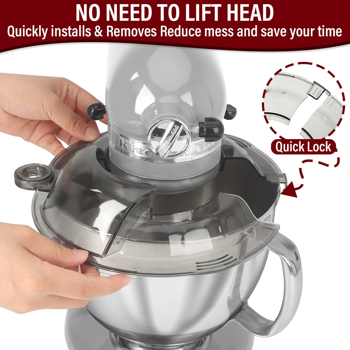 Taladad 4.5-5 qt tilt-head compatibility protects the bowl during mixing