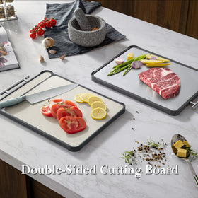 TalingMA cutting board with handle for easy lifting and storage.