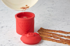 Talisman Designs Bacon Bin stores safely in fridge or freezer.