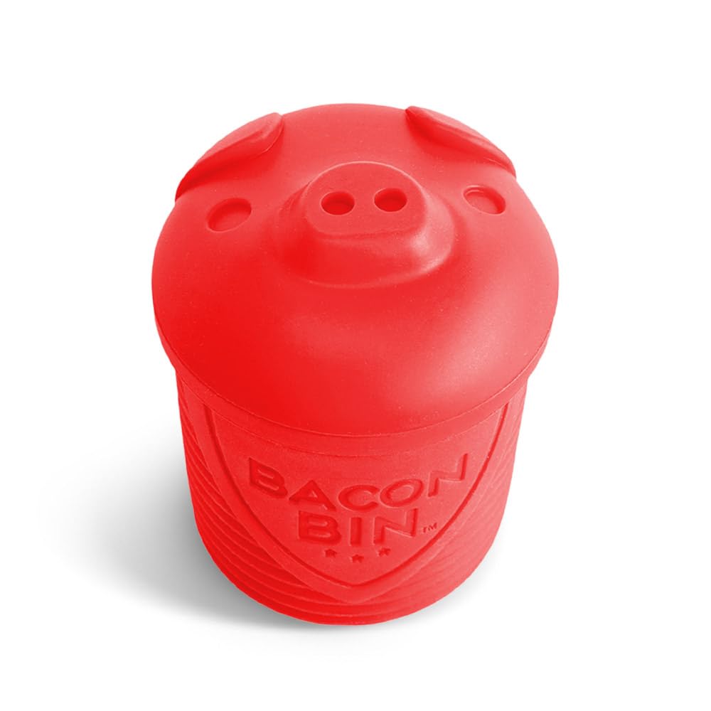 Talisman Designs Bacon Bin Grease Container holds up to one cup on the counter.