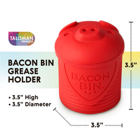 Talisman Designs Bacon Bin is heat resistant up to 500°F.