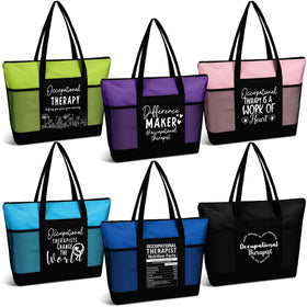 Tallew OT tote six-pack front view shows durable Oxford fabric and colorful options for gifting.