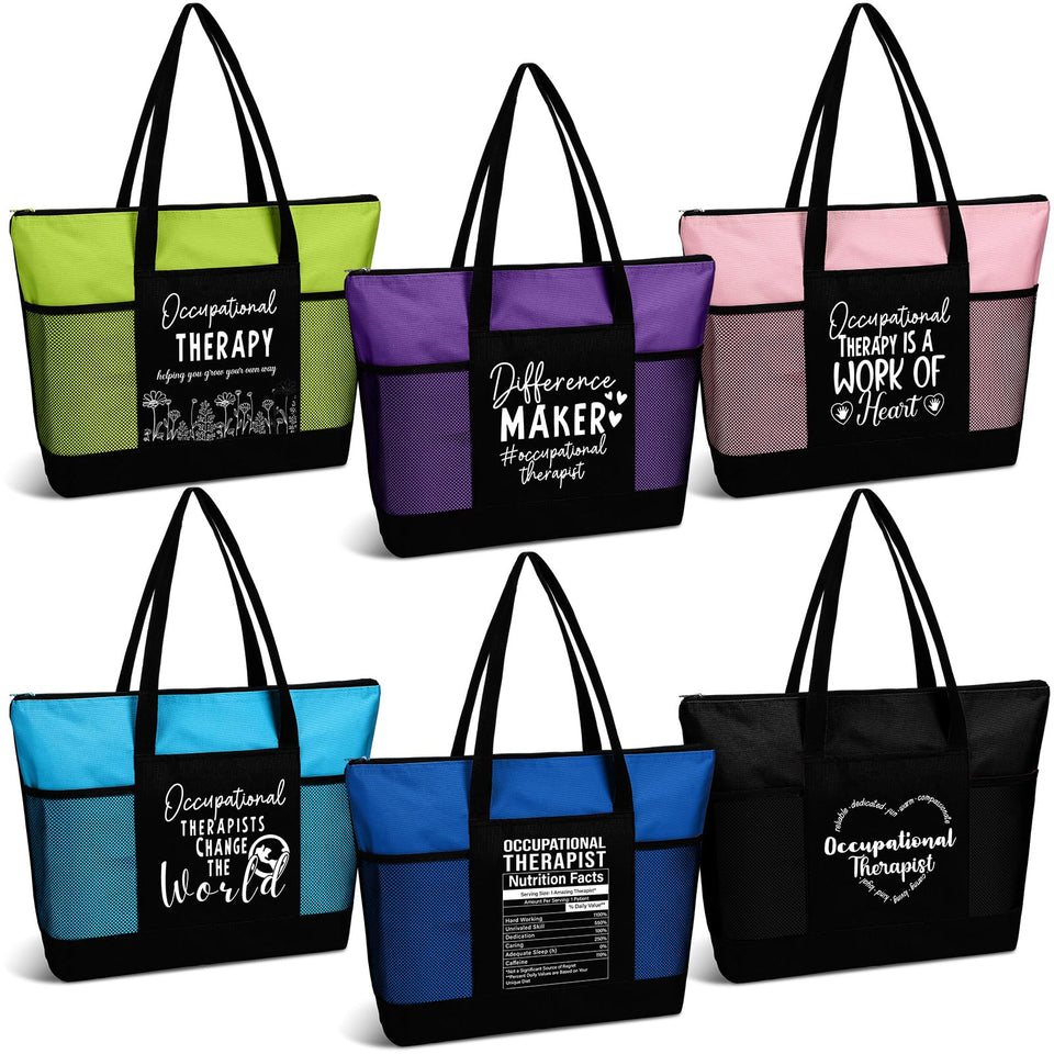 Tallew OT tote six-pack front view shows durable Oxford fabric and colorful options for gifting.