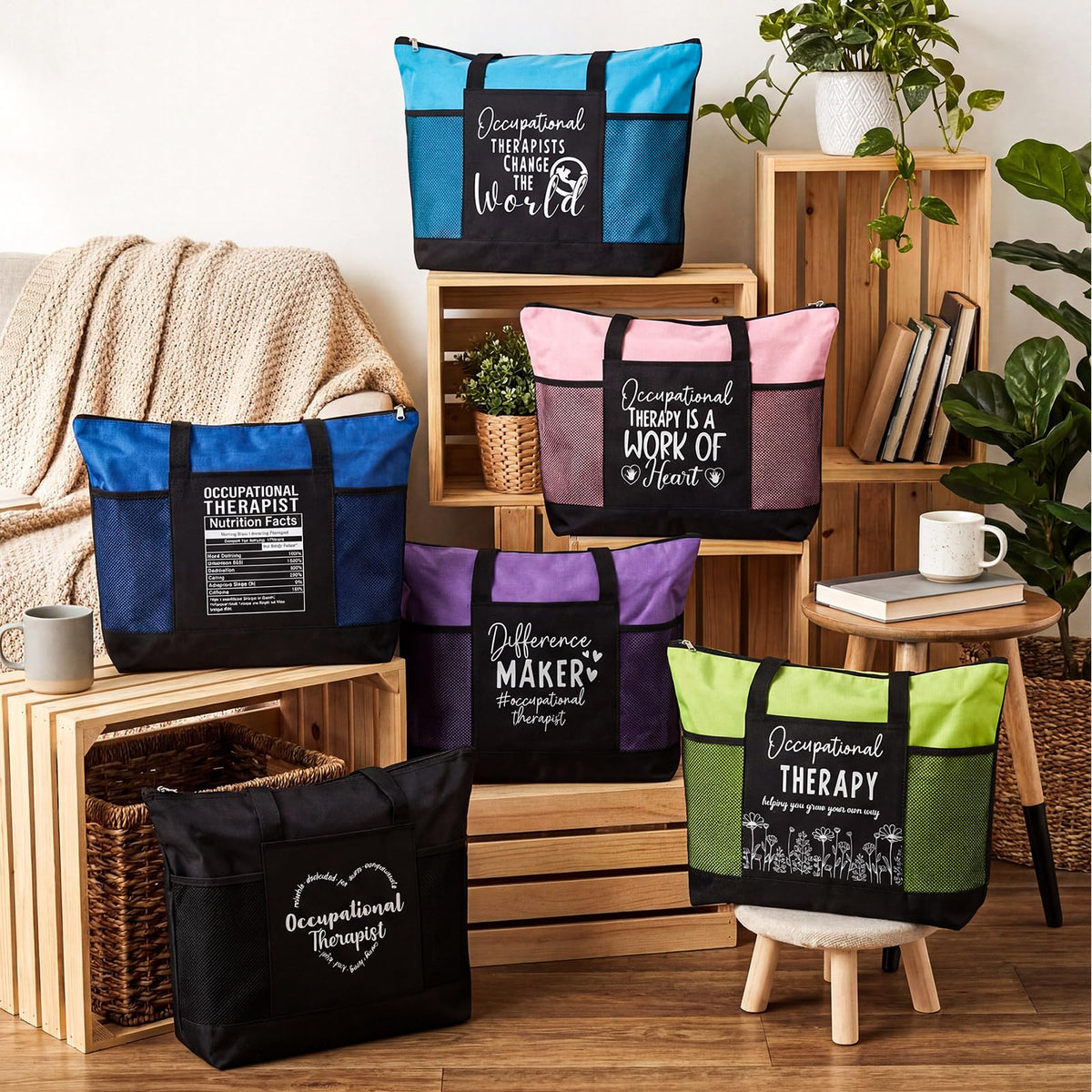 Tallew OT tote interior zip pocket keeps small items organized for on-the-go tasks.