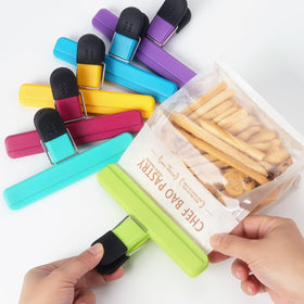 Tamaki chip bag clip provides air-tight seal without tearing packaging.