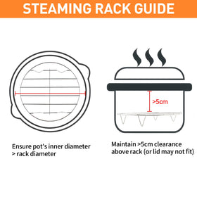 TamBee 304 stainless steel rack is dishwasher safe and rust resistant.