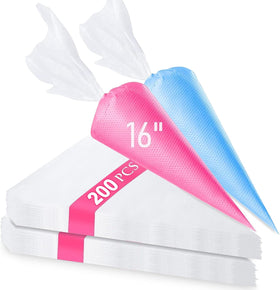 Tamodan 200Pcs 16-inch piping bags for large capacity decorating