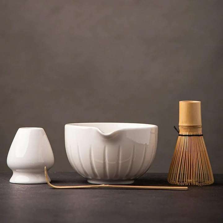 TANG PIN ceramic matcha bowl with vibrant green tea for ceremonial prep