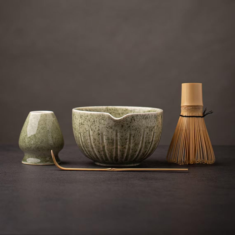 Tang Pin Matcha Set match bowl highlights vibrant ceremonial color and easy cleaning.
