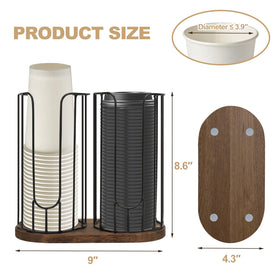 Tanggiteck coffee cup dispenser side view for organized countertop spaces.