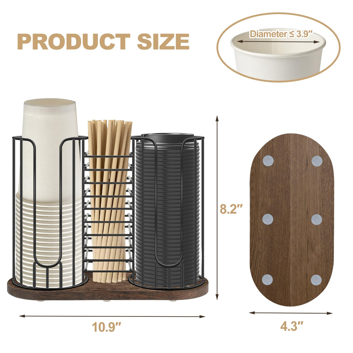 Tanggiteck disposable cups display provides easy access to 18oz cups.