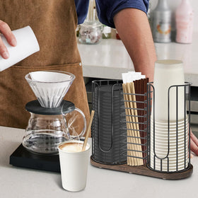 Tanggiteck straw storage holds straws and small items for quick beverage prep.