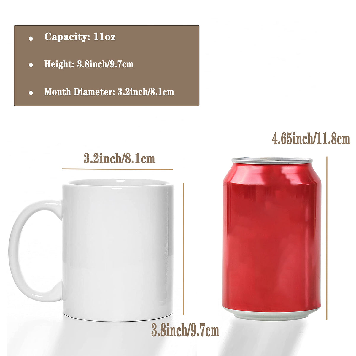 TANGLONG sublimation mug blank coating close-up shows bright white surface for vibrant, lasting prints