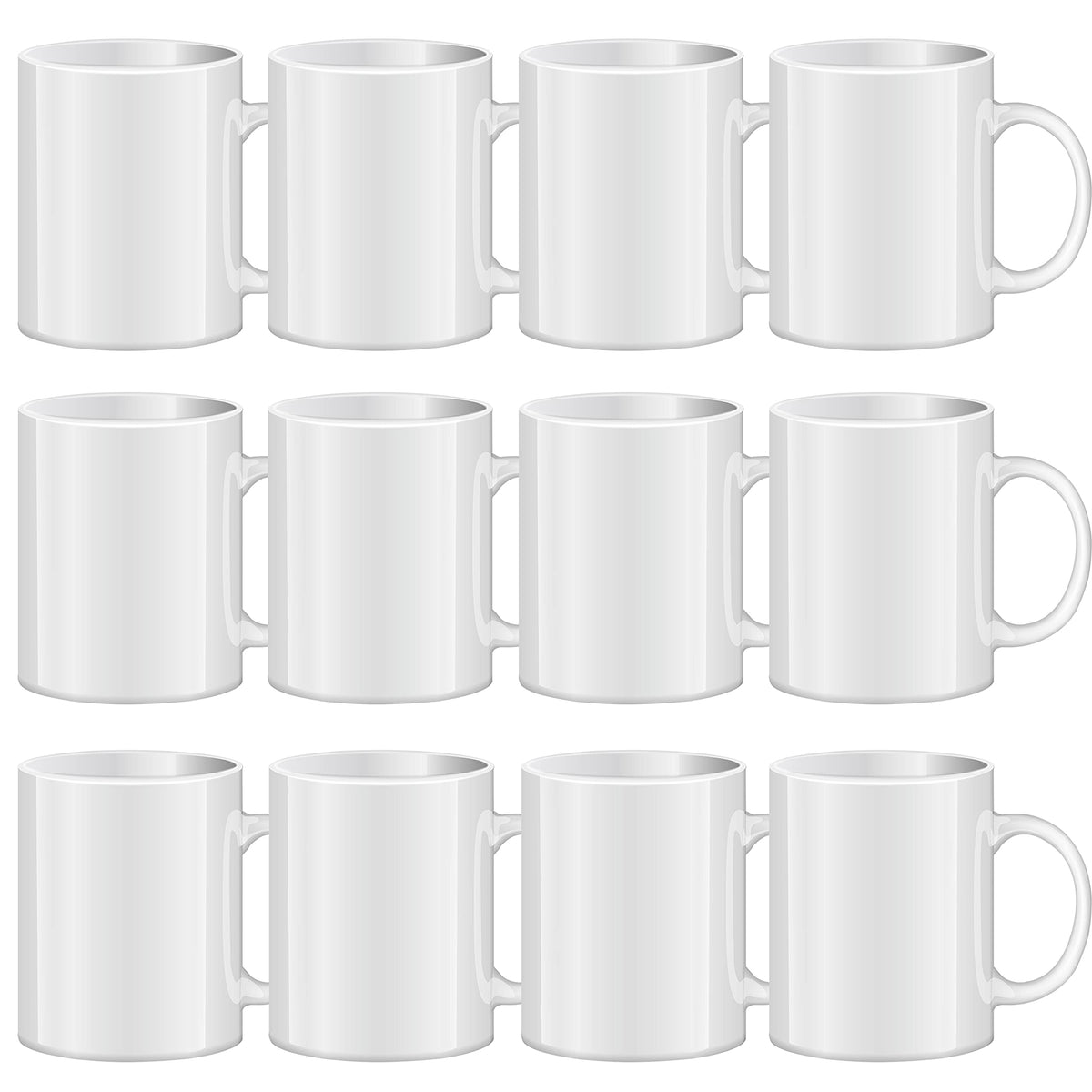TANGLONG 11oz sublimation mug blank front view for personalized designs