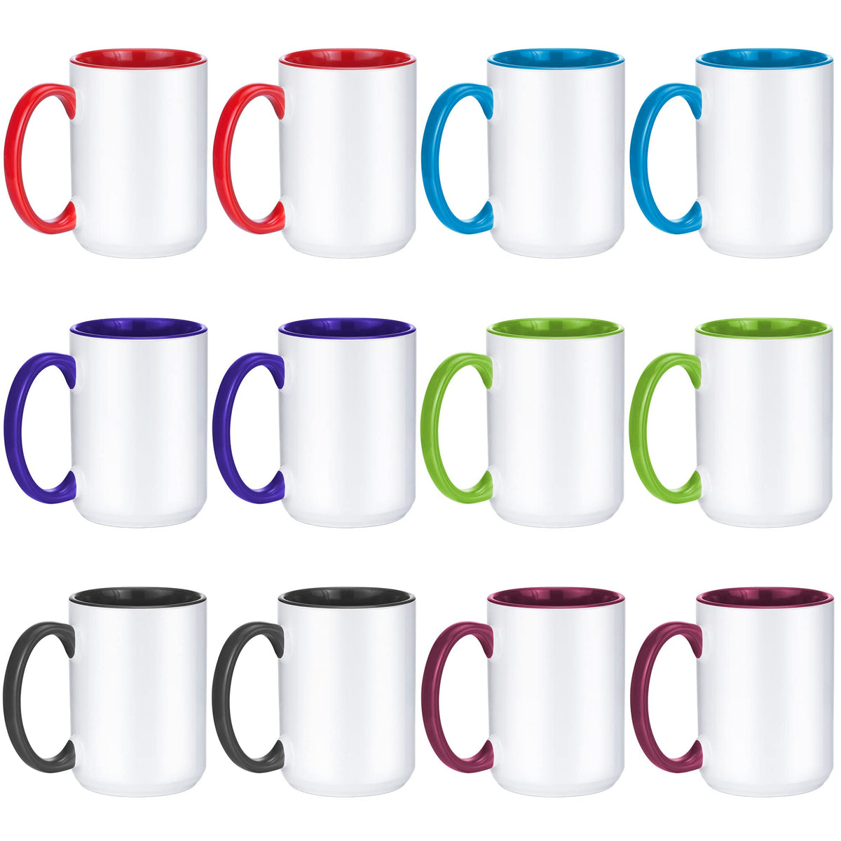 TANGLONG 15oz sublimation mug with bright exterior colors for vibrant prints.