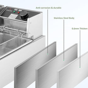 TangMe lid covering fryer to reduce splashes and oil exposure