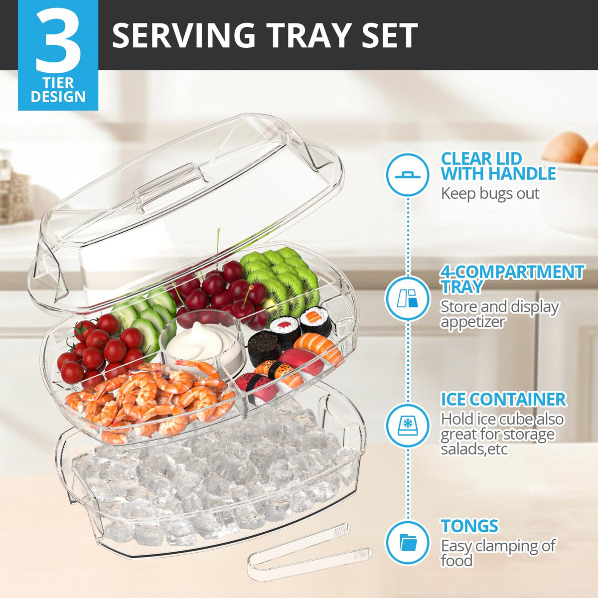 Tangyinus platter compartments close-up showing four sections for variety.