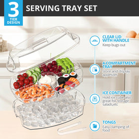 Tangyinus platter compartments close-up showing four sections for variety.