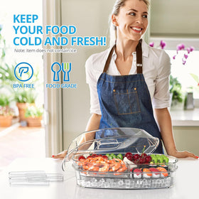 Indoor or outdoor events; keeps appetizers cool and presentable.