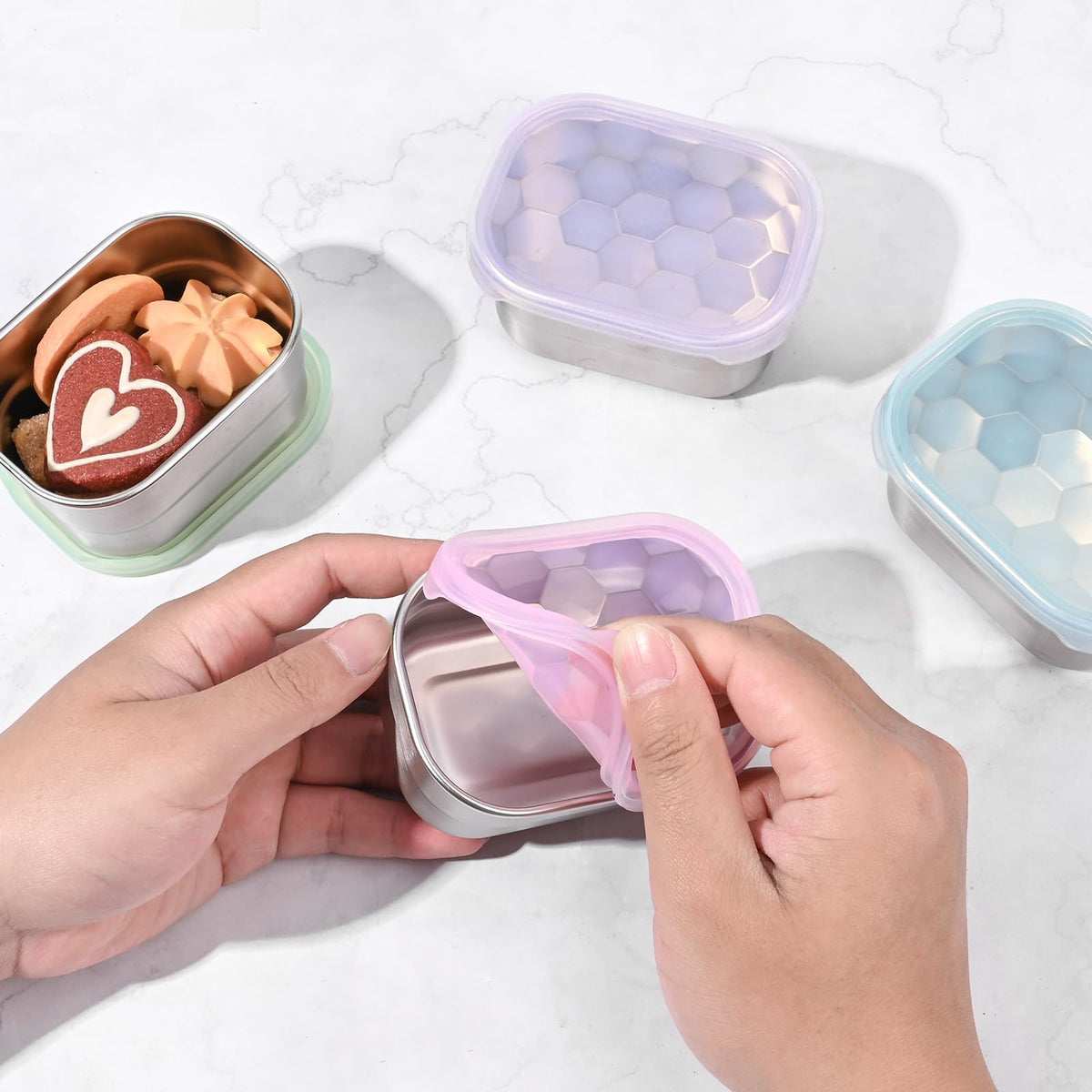 Tanjiae compact daycare lunch box for school snacks and fruits