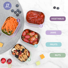 Tanjiae dishwasher-safe stainless steel snack container for easy cleaning