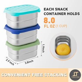 Tanjiae kids lunch box 8oz is portable for daycare and on-the-go.