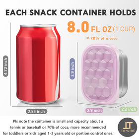 Tanjiae leak-proof kids snack container with lid, portable and easy to seal
