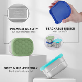 Tanjiae stackable snack containers save fridge space and keep meals organized.