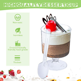 Tanlade round dessert cups—3 oz, great for bite-size treats and tastings.