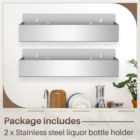 Tanlade stainless steel liquor bottle holder combines durability with easy cleaning.