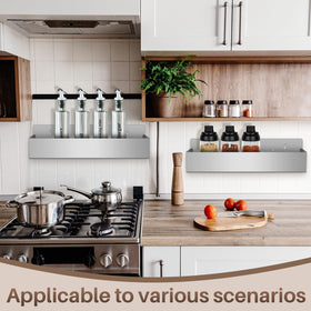 Tanlade versatile bar rail suitable for condiments and spray bottles in multiple settings.