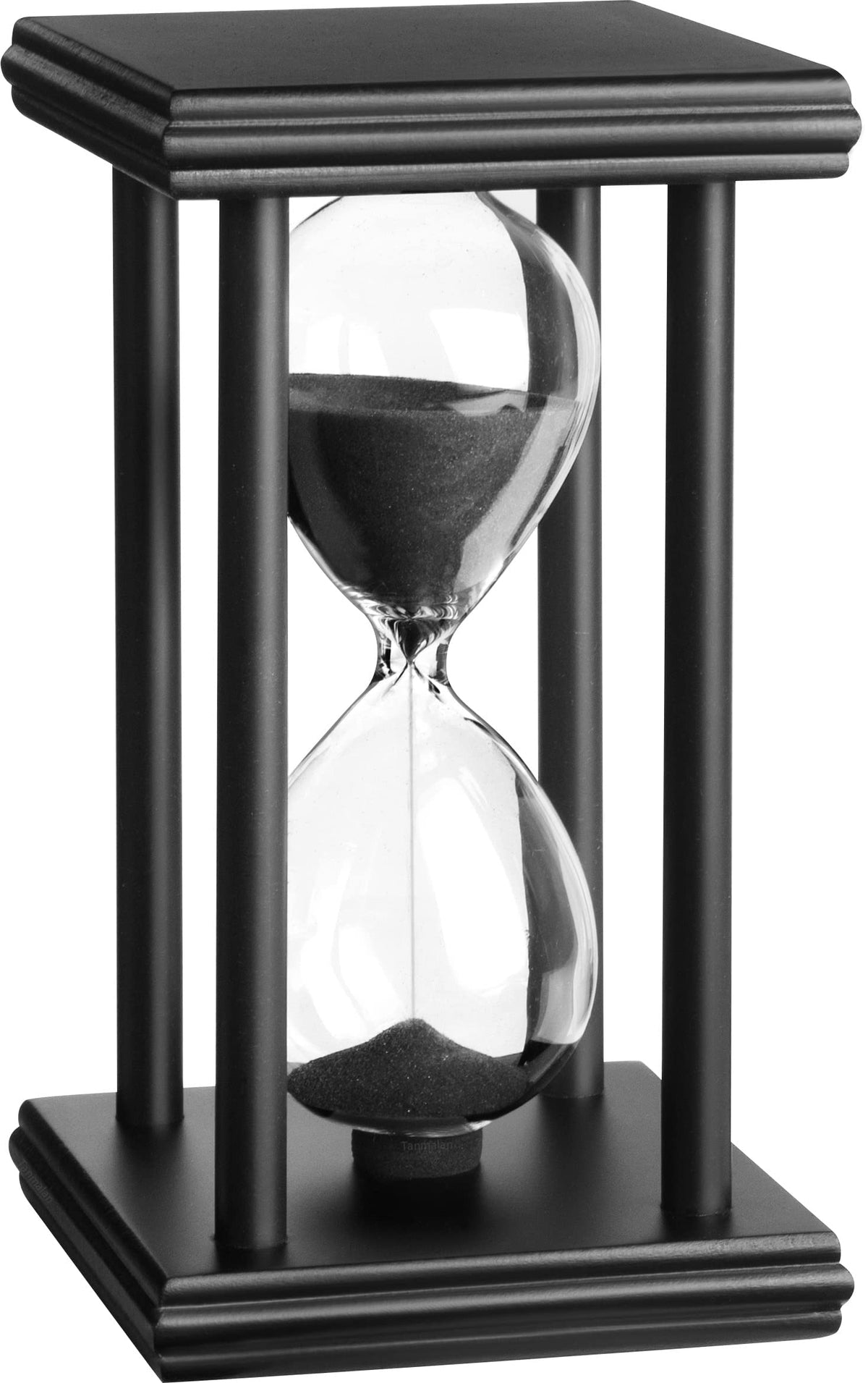 Tanmalan hourglas timer on a desk showing a 30-minute cycle for focused work