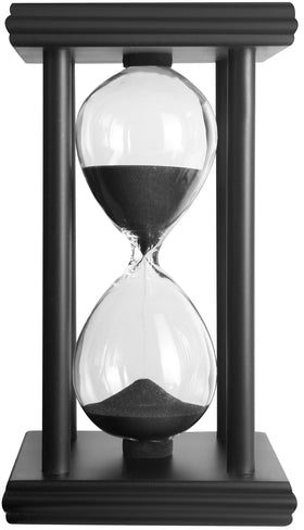 Tanmalan hourglas timer close-up showing sand flow for mindful breaks