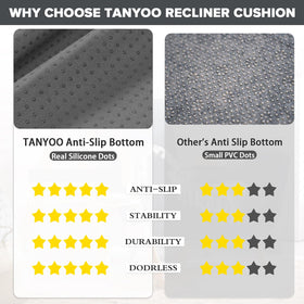 TANYOO dual-layer foam cushion offers soft comfort and support