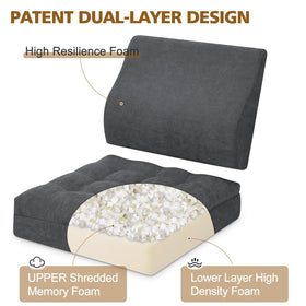 TANYOO recliner cushion with lumbar pillow for targeted back support.