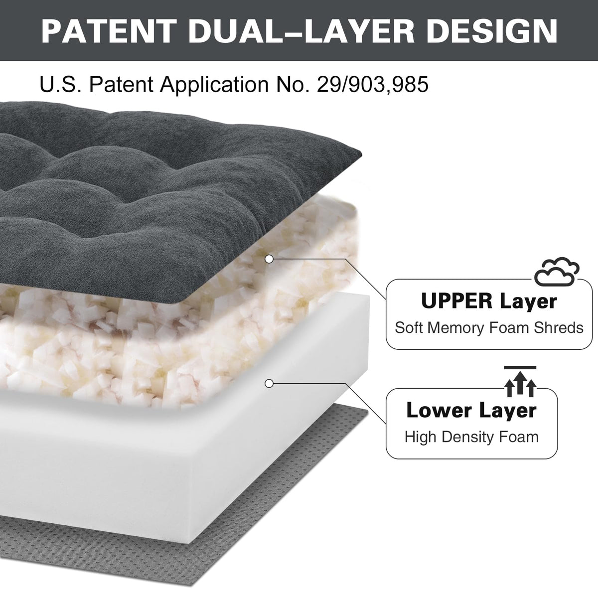 TANYOO recliner cushion non-slip bottom keeps chair position secure