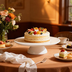 TAOCIGOU pedestal cake stand with stable base for multi-tier cakes.