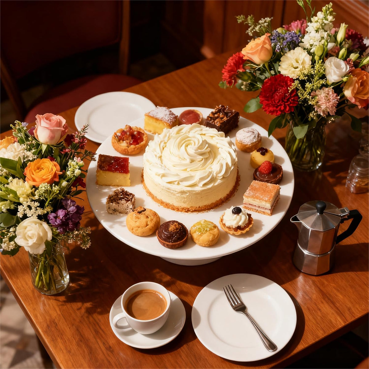 TAOCIGOU white dessert platter ideal for weddings and parties.