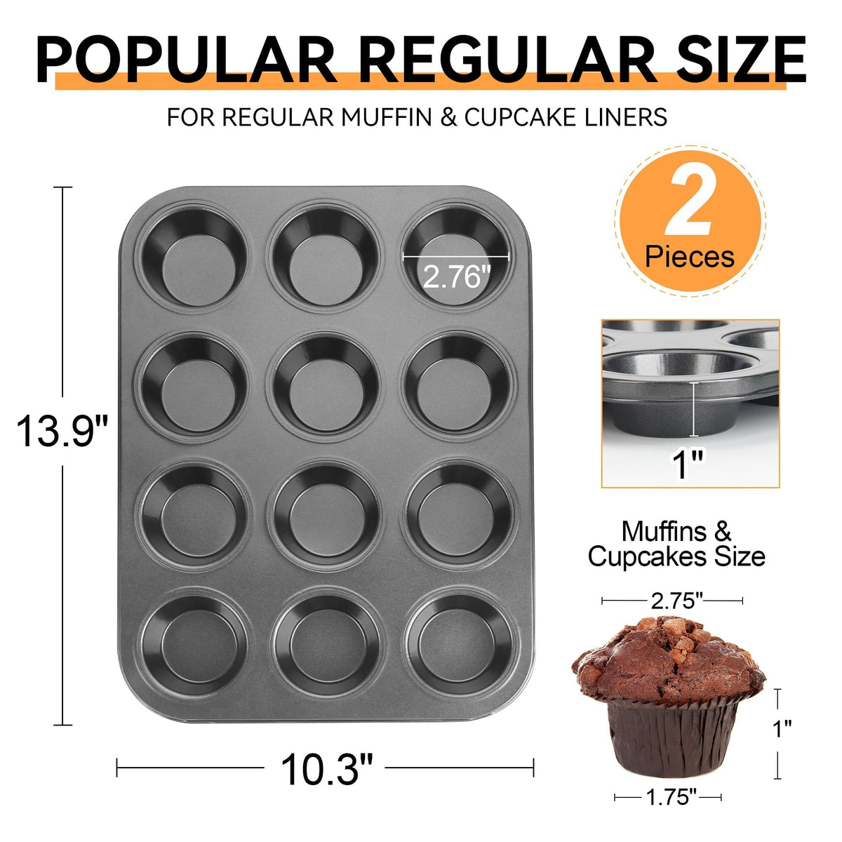 Taounoa muffin tin supports batch baking up to 24 cups.