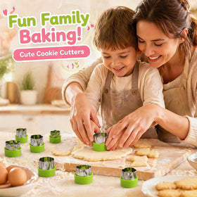 TAOUNOA dinosaur-shaped sandwich cutter adds playful shape to kid-friendly meals.