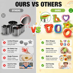 TAOUNOA heart cutter creates shareable, adorable bite-sized treats.