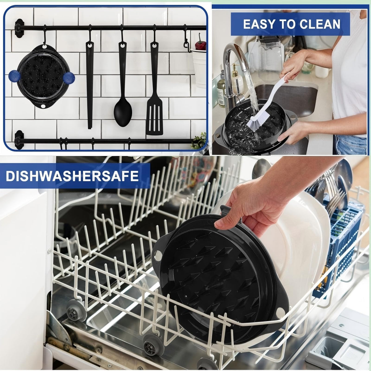 TAREG anti-slip base stabilizes the shredder on a countertop.